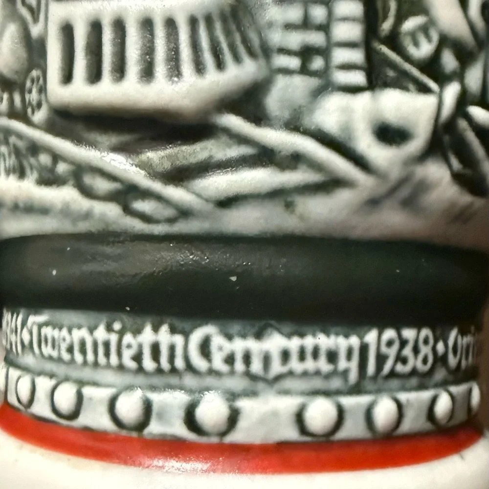 Vintage Train Themed Ceramic Beer Steins - Black and White - Picture 6 of 8